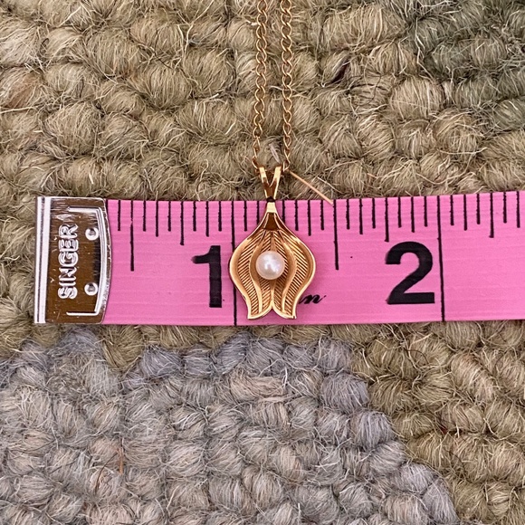 VTG I Van Dell I 14K Gold Filled Necklace with Pearl - Picture 4 of 16